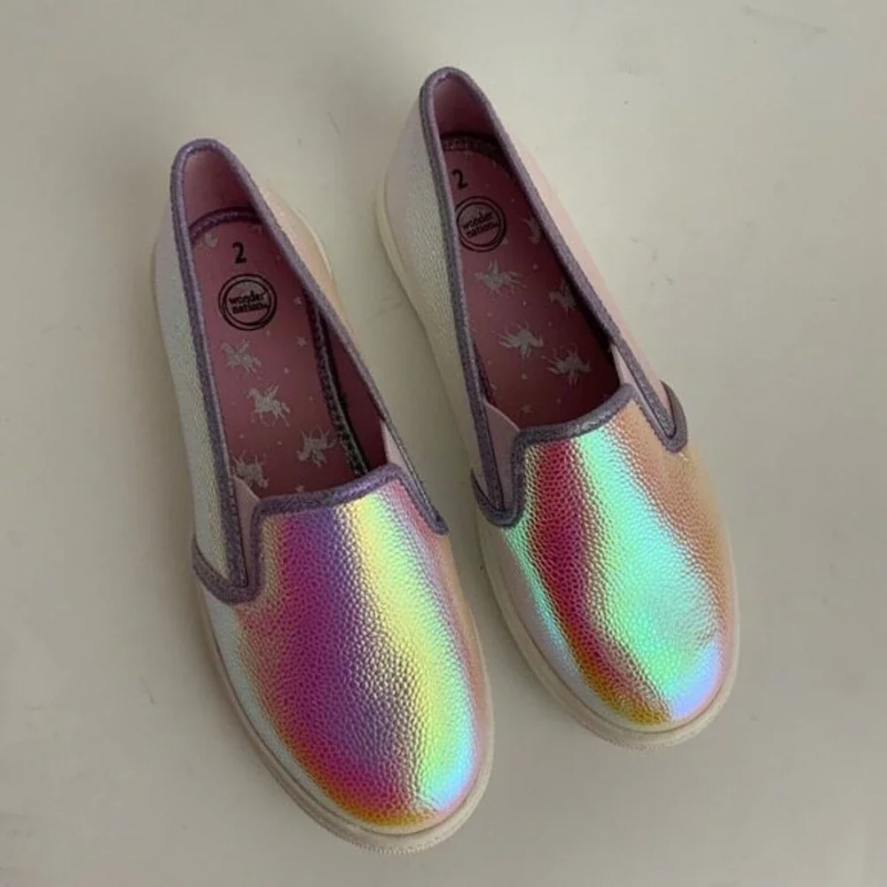 Wonder Nation Iridescent Slip-on Loafers Girls 2